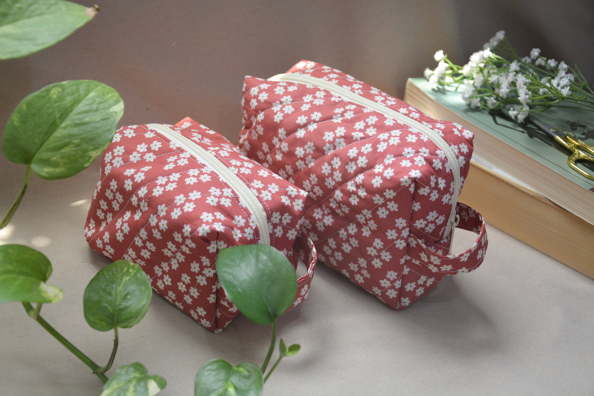 Classic Red Quilted Pouch (Small) | باوتش احمر كلاسيكي