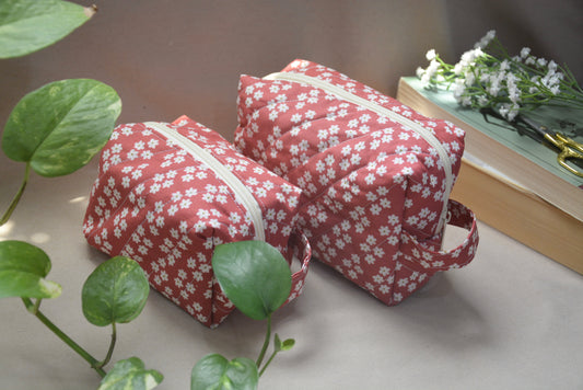 Classic Red Quilted Pouch (Small) | باوتش احمر كلاسيكي